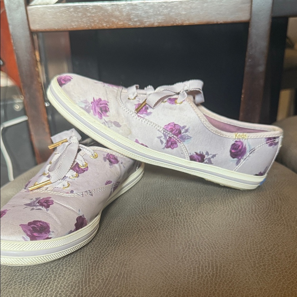 Kate spade/Keds Women's Purple Floral Sneakers size 7.5, lightly loved